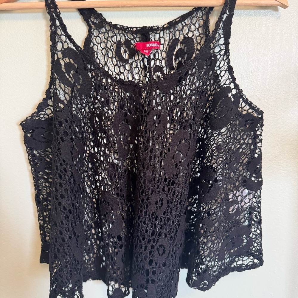 BONGO Black Lace Tank Top